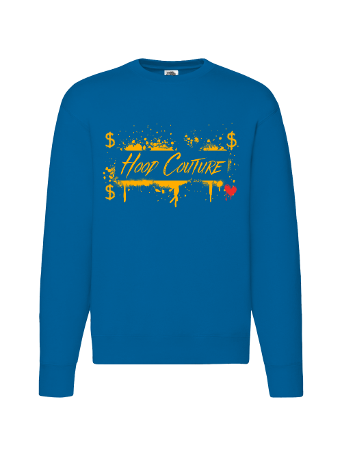 Premium Unisex Crew Neck Sweater Modell 2 "Hood Money Couture"