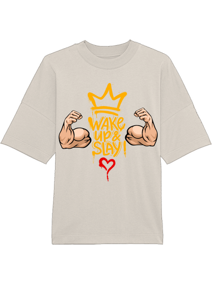 Oversized Unisex Premium T-Shirt "Wake Up & Slay"