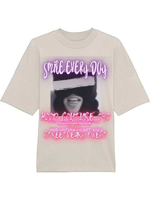 Oversized Unisex Premium T-Shirt "smile.female.skimask.1.1"