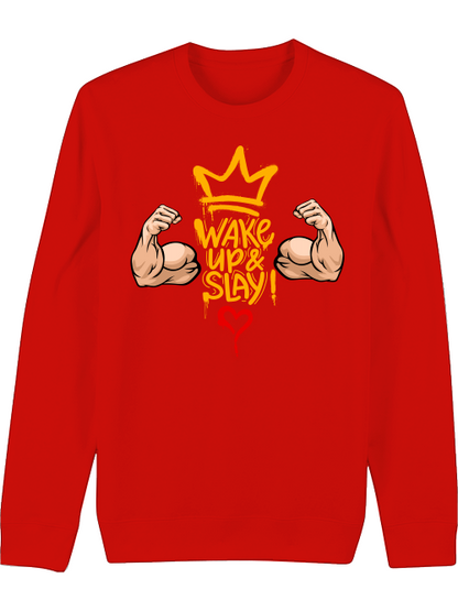 Premium Unisex Crew Neck Sweatshirt "Wake Up & Slay!"