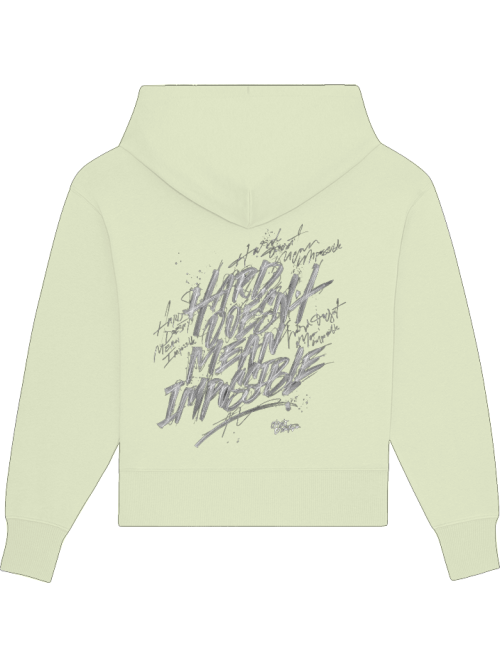 Premium Heavy Cotton Hoodie "Hard does not mean impossible"