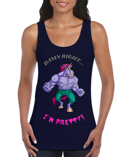 Premium Women Softstyle Tank Top "Damn Right I´m Pretty!"