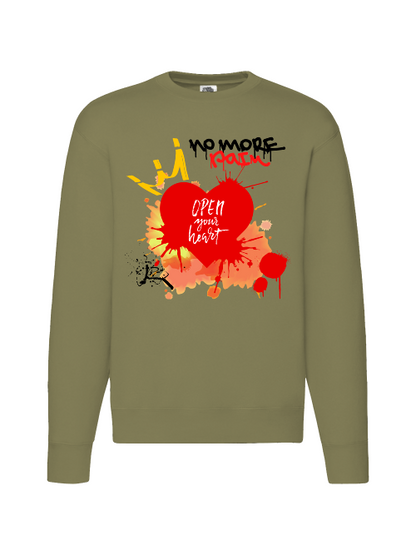 Premium Unisex Crew Neck Sweater Modell 2 "No More Pain"