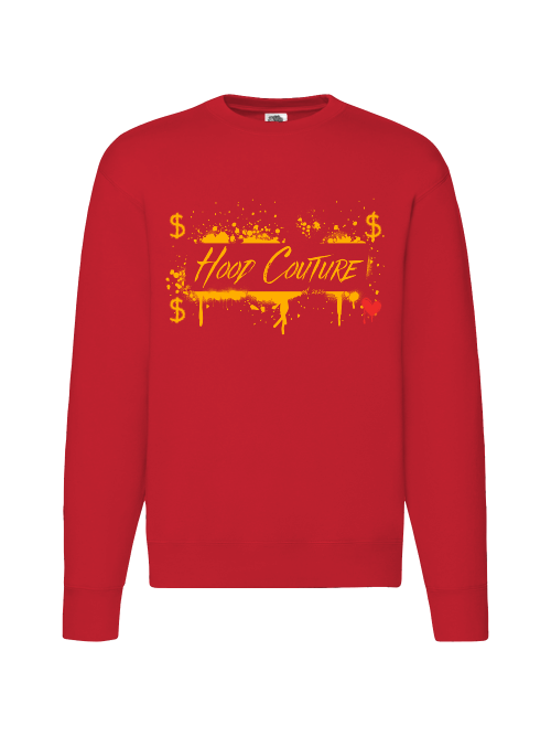 Premium Unisex Crew Neck Sweater Modell 2 "Hood Money Couture"