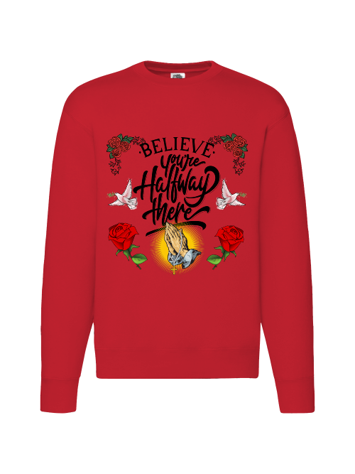 Premium Unisex Crew Neck Sweater Modell 2 "Believe."