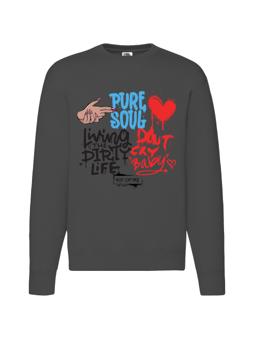 Premium Unisex Crew Neck Sweater Modell 2 "Living The Dirty Life"