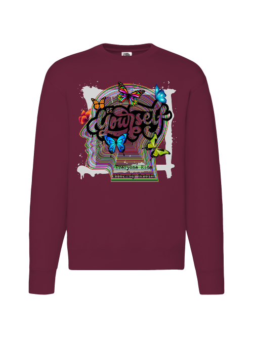 Premium Unisex Crew Neck Sweater Modell 2 "Be Yourself"