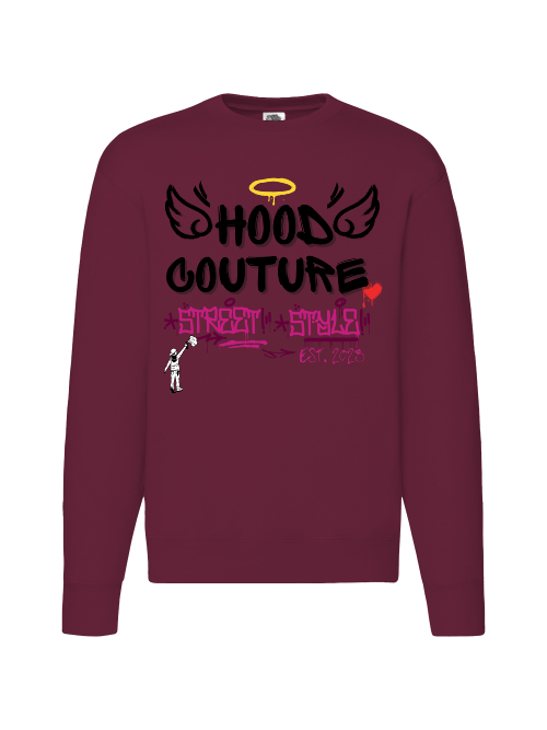Premium Unisex Crew Neck Sweater Modell 2 "Hood Angel Classic"