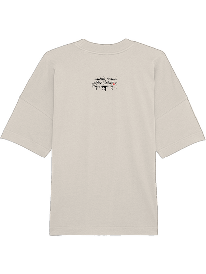 Oversized Unisex Premium T-Shirt "Hello My Name Is Hustle"