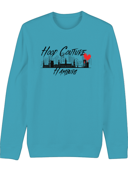 Premium Unisex Crew Neck Sweatshirt "Hood Couture Hamburg"