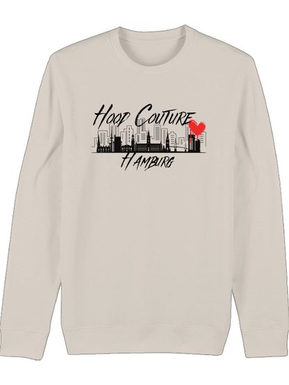 Premium Unisex Crew Neck Sweatshirt "Hood Couture Hamburg"