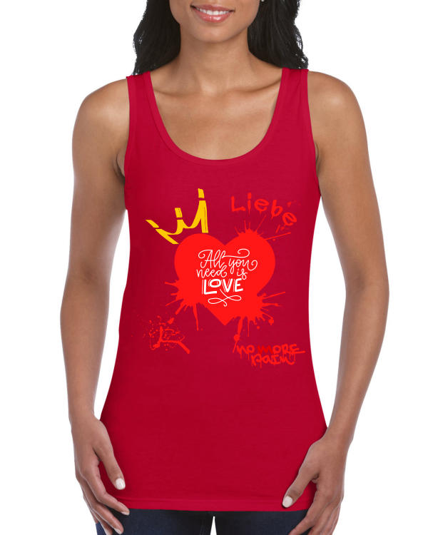Premium Women Softstyle Tank Top "All You Need Is Love"
