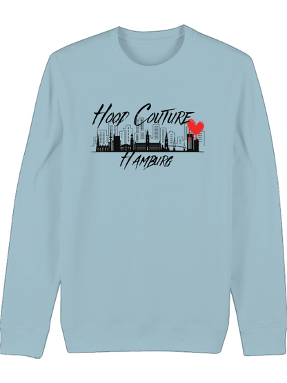 Premium Unisex Crew Neck Sweatshirt "Hood Couture Hamburg"