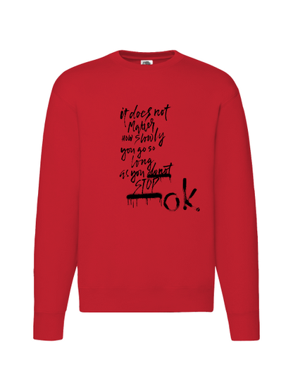 Premium Unisex Crew Neck Sweater Modell 2 "Don´t stop"