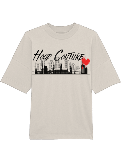 Oversized Unisex Premium T-Shirt "Hood Couture Skyline"