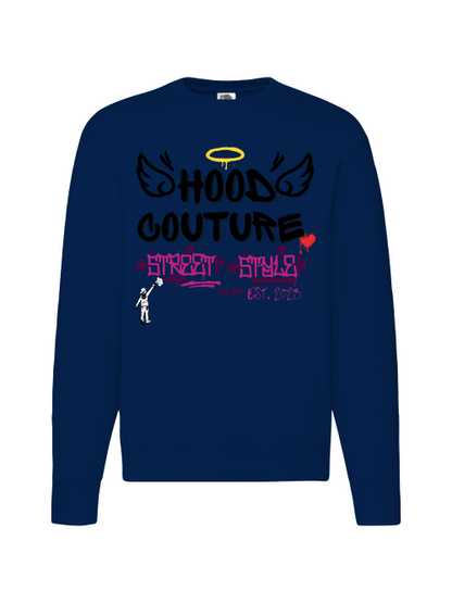 Premium Unisex Crew Neck Sweater Modell 2 "Hood Angel Classic"