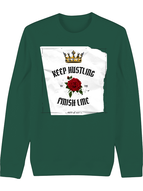 Premium Unisex Crew Neck Sweatshirt "Keep Hustling"
