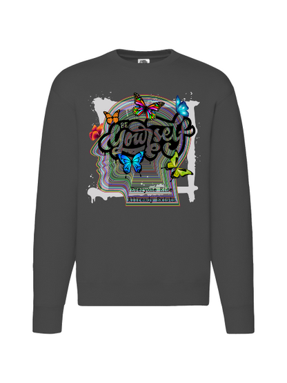 Premium Unisex Crew Neck Sweater Modell 2 "Be Yourself"