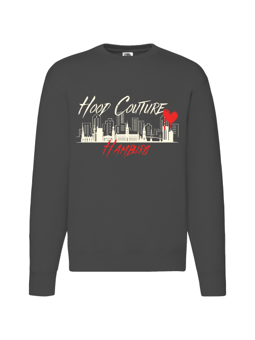 Premium Unisex Crew Neck Sweater Modell 2 "Hood Couture by Night"