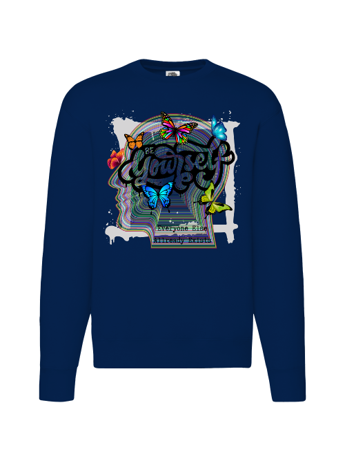 Premium Unisex Crew Neck Sweater Modell 2 "Be Yourself"
