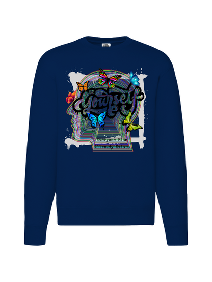 Premium Unisex Crew Neck Sweater Modell 2 "Be Yourself"