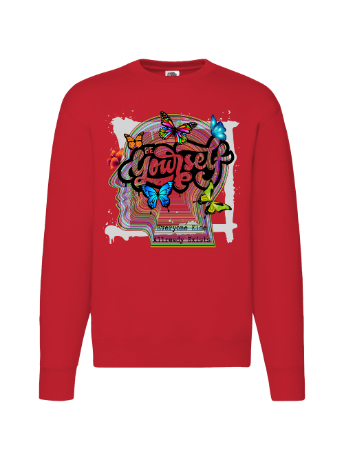 Premium Unisex Crew Neck Sweater Modell 2 "Be Yourself"