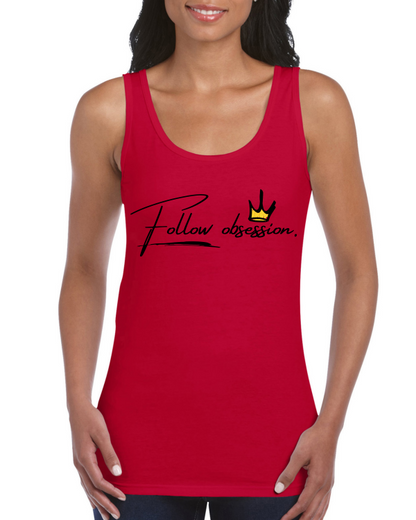 Premium Women Softstyle Tank Top "Follow Obsession."