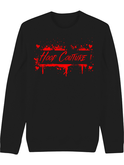 Premium Unisex Crew Neck Sweatshirt "Hood Couture Bloody Love"