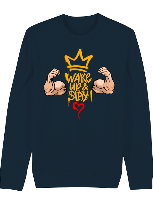 Premium Unisex Crew Neck Sweatshirt "Wake Up & Slay!"