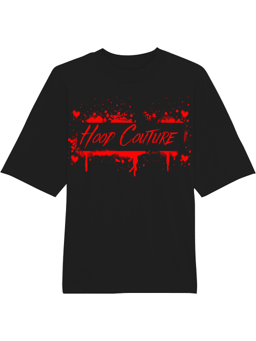 Oversized Unisex Premium T-Shirt "Hood Couture Bloody Love"